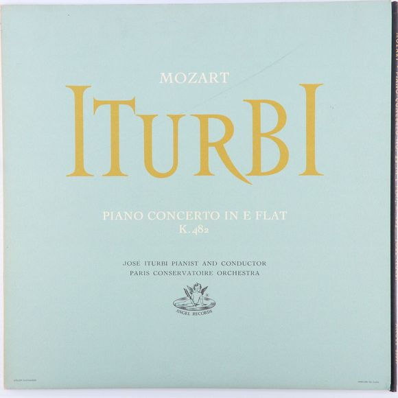 José Iturbi - Mozart Piano Concerto in E Flat K. 482 LP Vinyl Record Angel 35539 - Picture 1 of 16